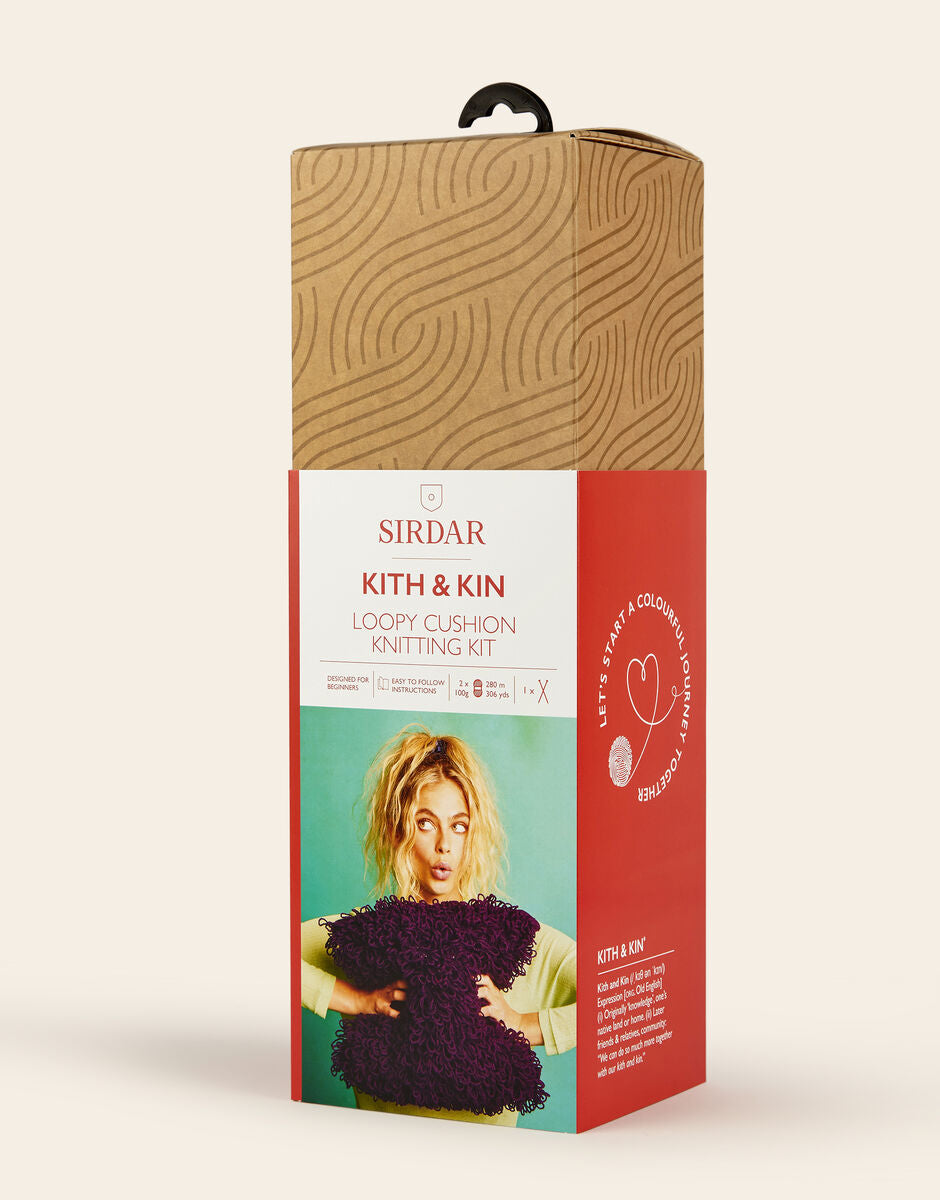 Sirdar Kith & Kin Loopy Cushion Knitting Kit -
