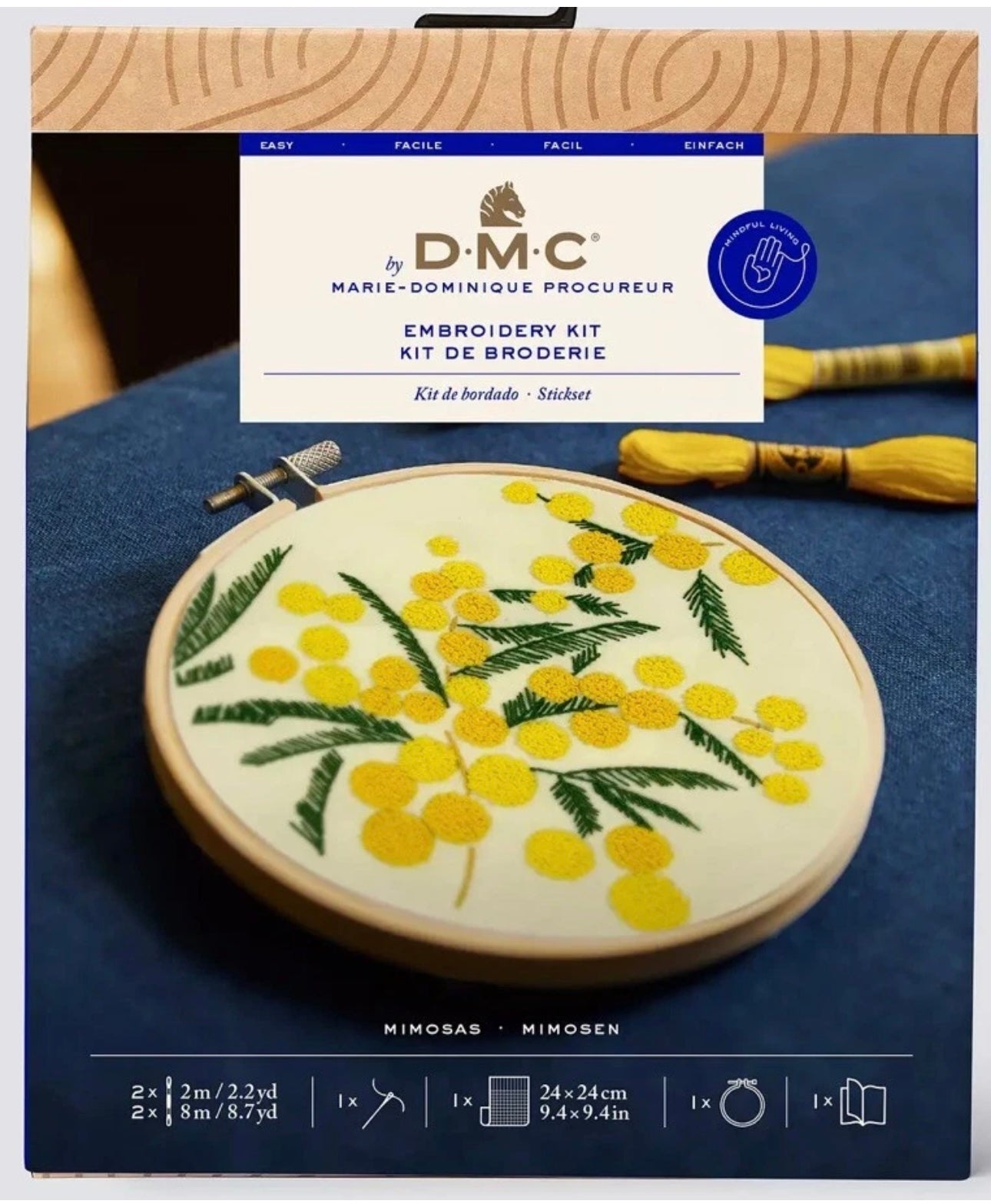DMC Embroidery Kit - Mimosa - Easy Beginner Kit TB199