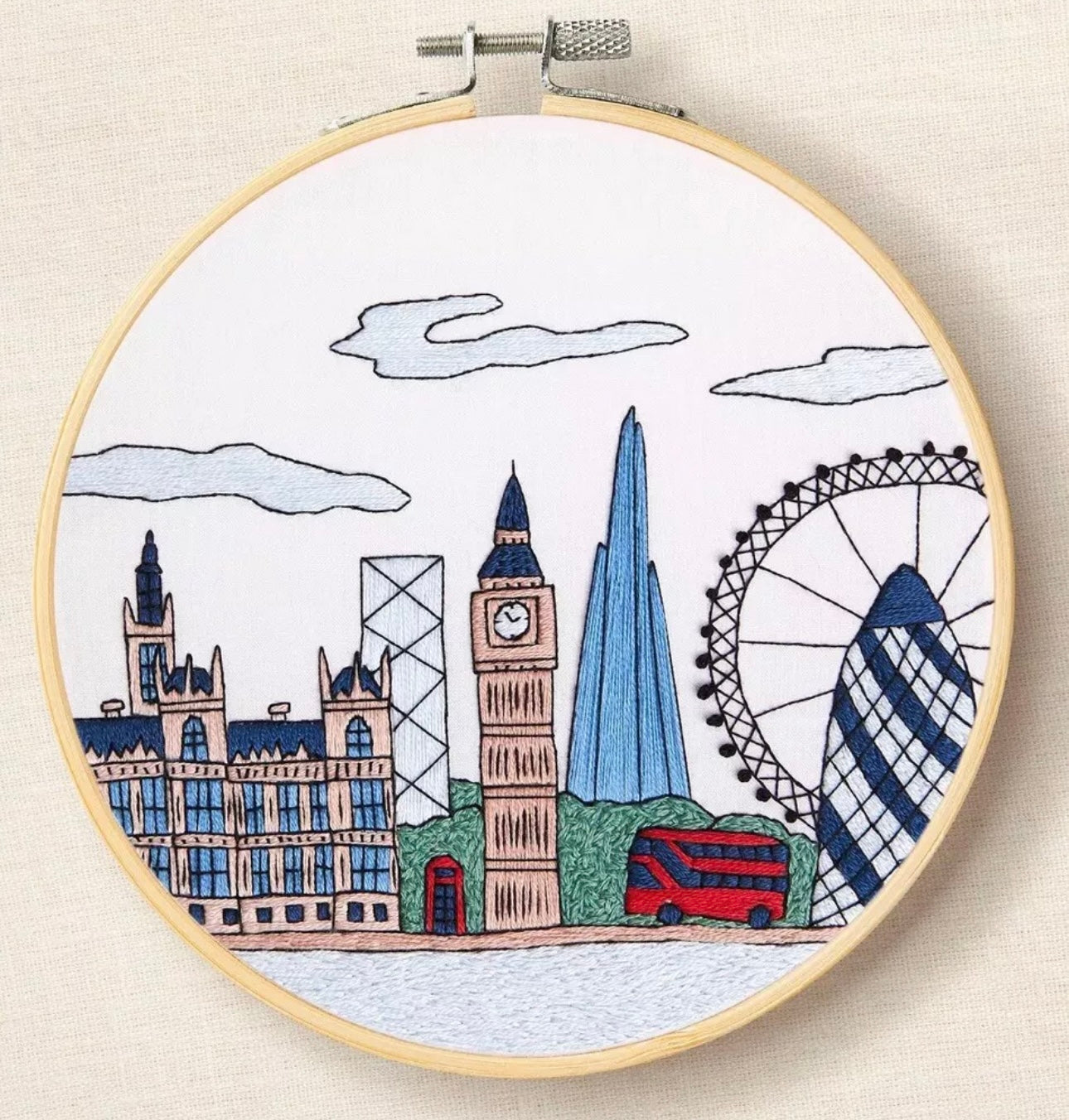 Embroidery Kit Gift - London Skyline - DMC Intermediate Kit TB224