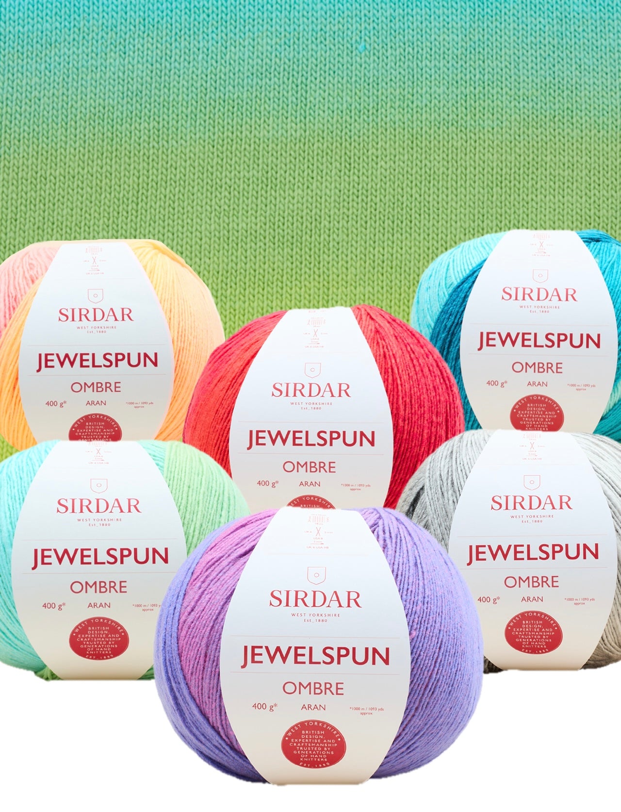 Sirdar Jewelspun Aran Ombré Yarn 400g