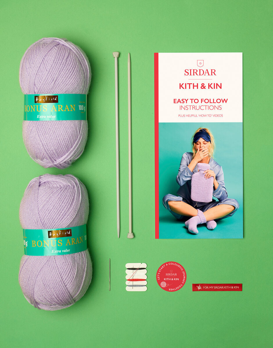 Sirdar Kith & Kin Knitting Kit - Sofa Socks & Bottle Cover