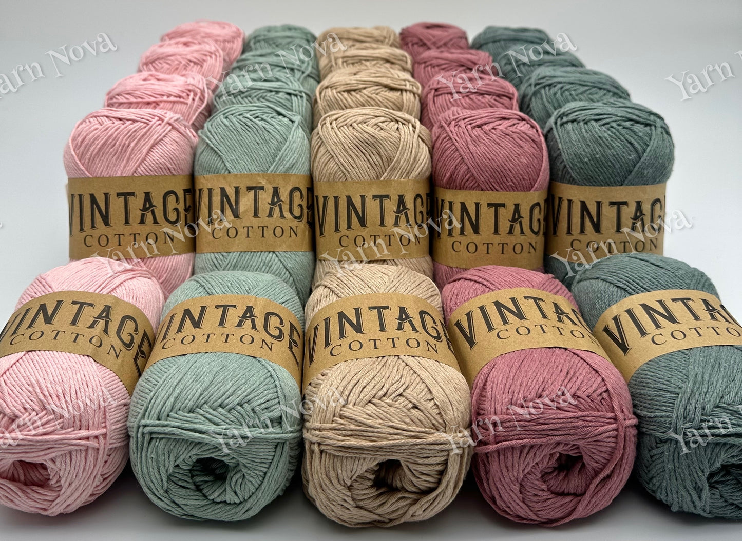 Vintage cotton yarn colourways bundle