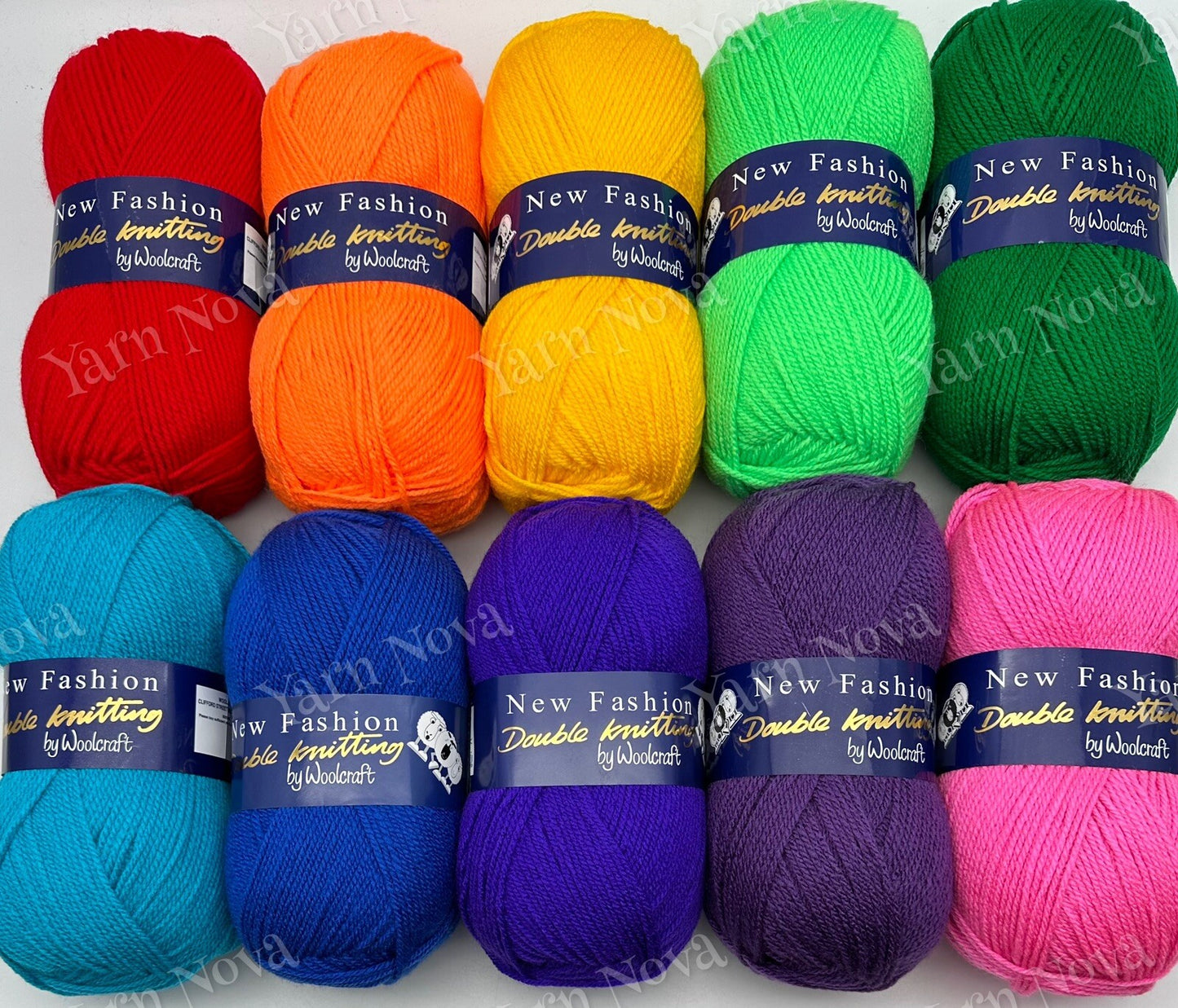 New Fashion Colourways DK Knitting Crochet Yarn Wool - 10 x 100g Balls - Rainbow