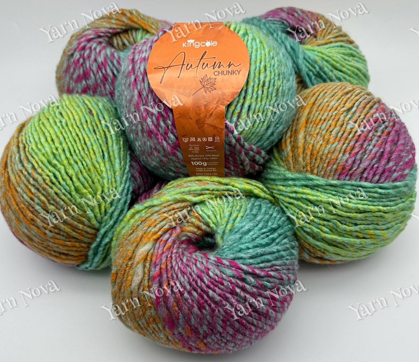 King Cole Autumn Chunky Yarn Bundles 6x100g Balls