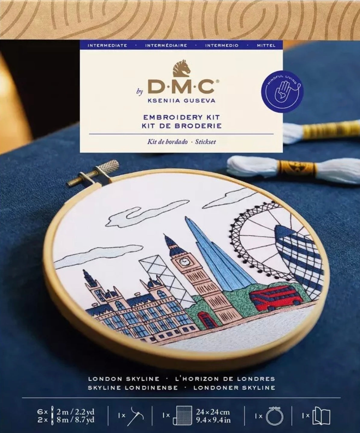 Embroidery Kit Gift - London Skyline - DMC Intermediate Kit TB224