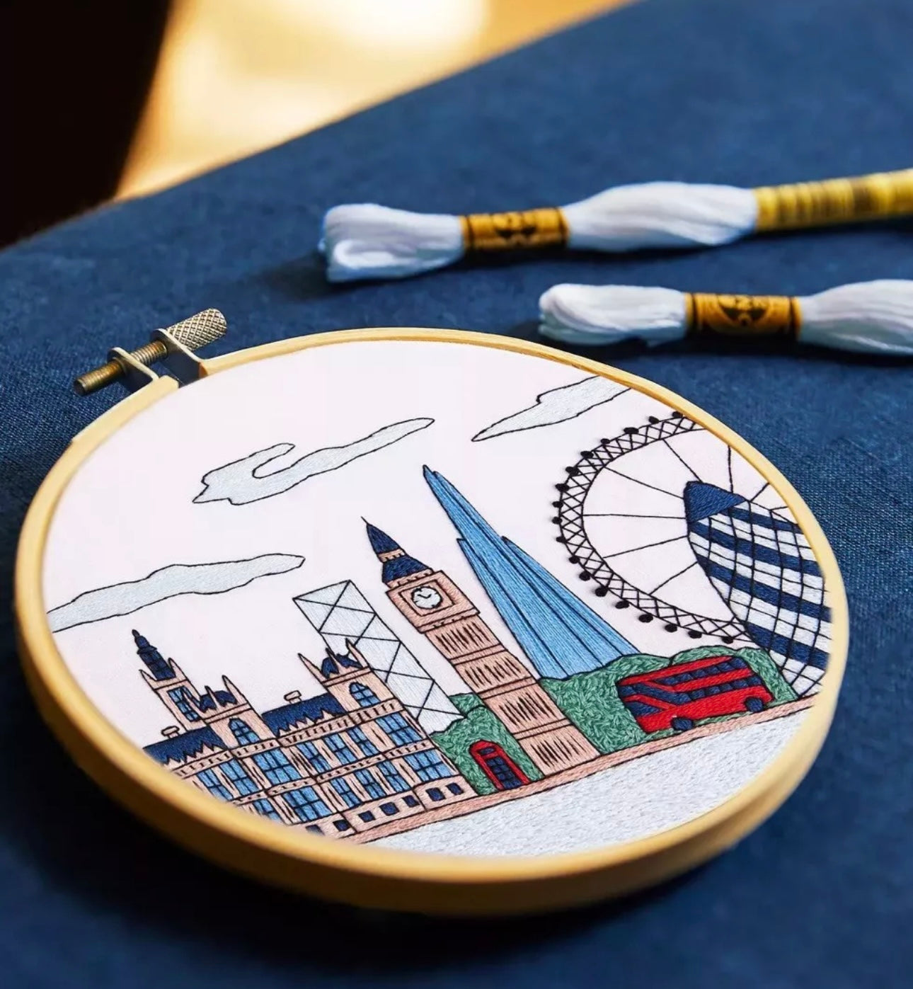 Embroidery Kit Gift - London Skyline - DMC Intermediate Kit TB224