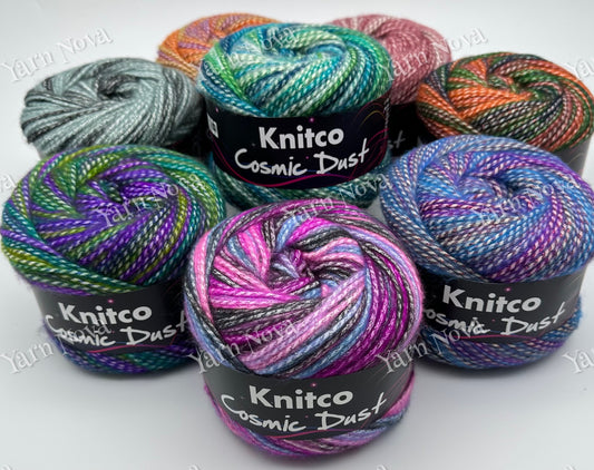 8 Knitco cosmic dust yarn cakes 