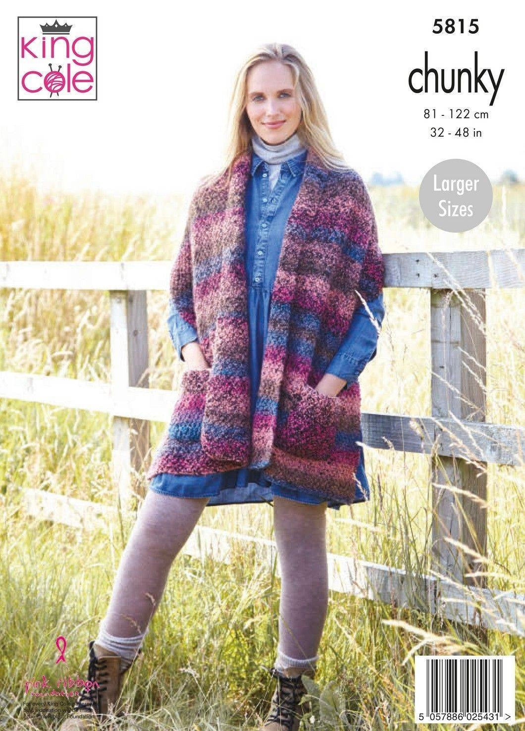 Chunky knitting pattern ladies shawl