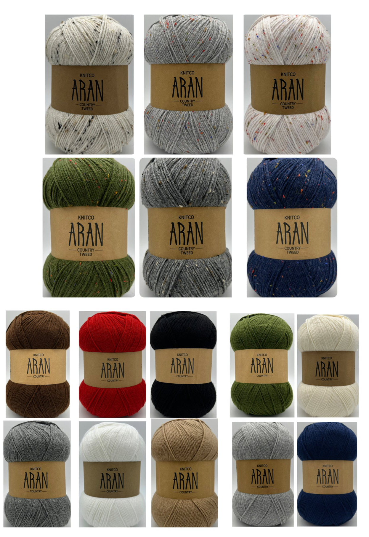 16 Balls Aran Yarn Wool 