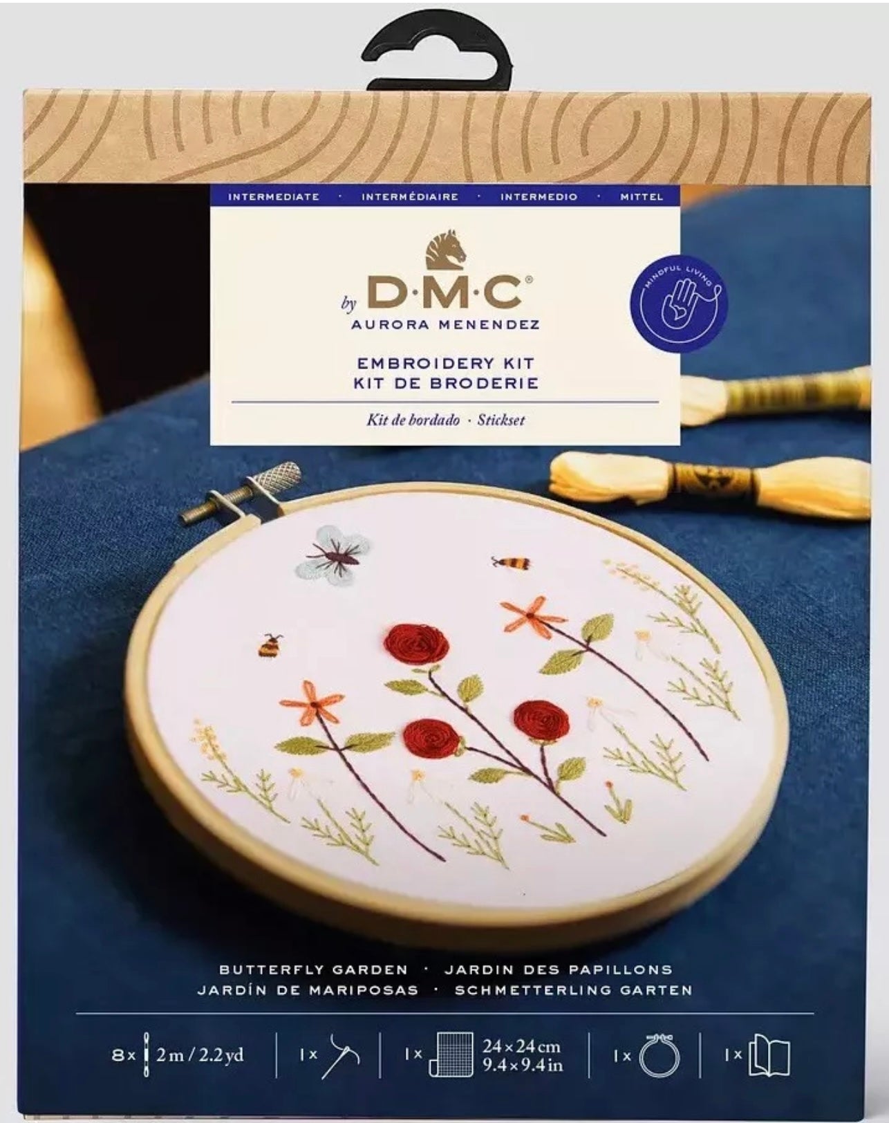 DMC Embroidery Kit - Butterfly Garden -Intermediate Kit