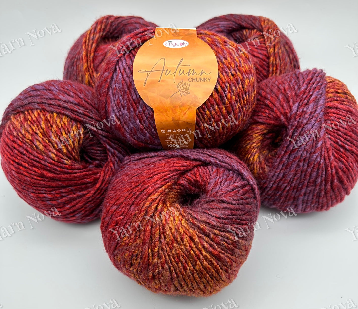 King Cole Autumn Chunky Yarn Bundles 6x100g Balls