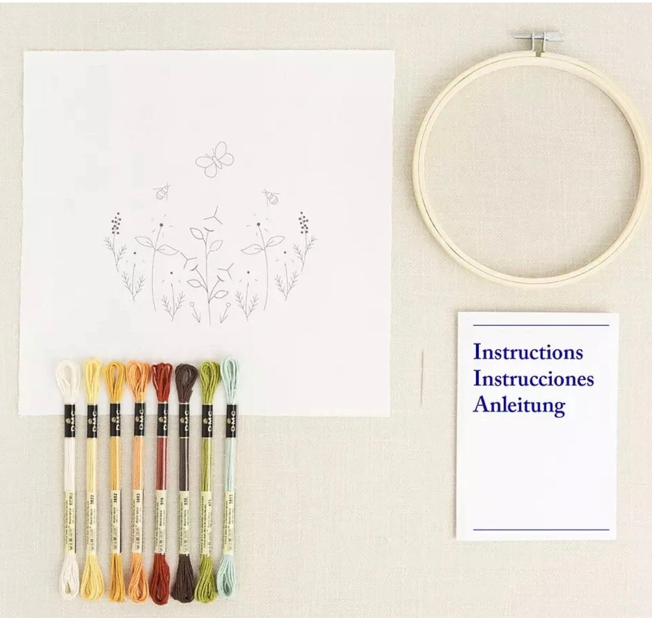 DMC Embroidery Kit - Butterfly Garden -Intermediate Kit