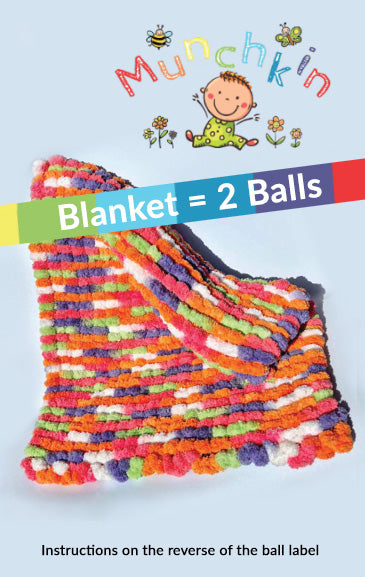 Blanket made with munchkin yarn 