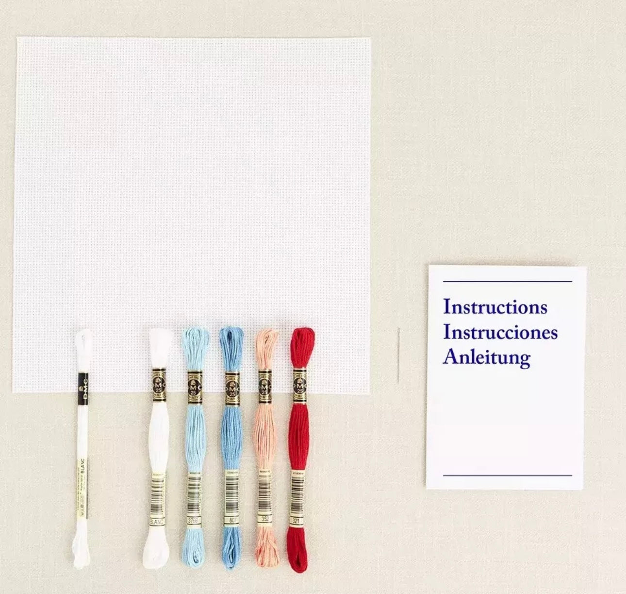 DMC Folk Cottage Embroidery Kit Contents 