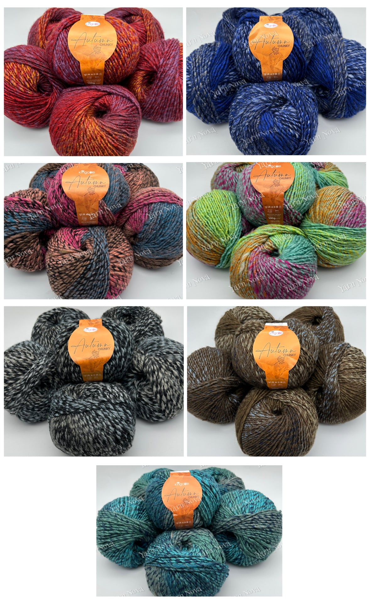 Autumn chunky yarn bundles