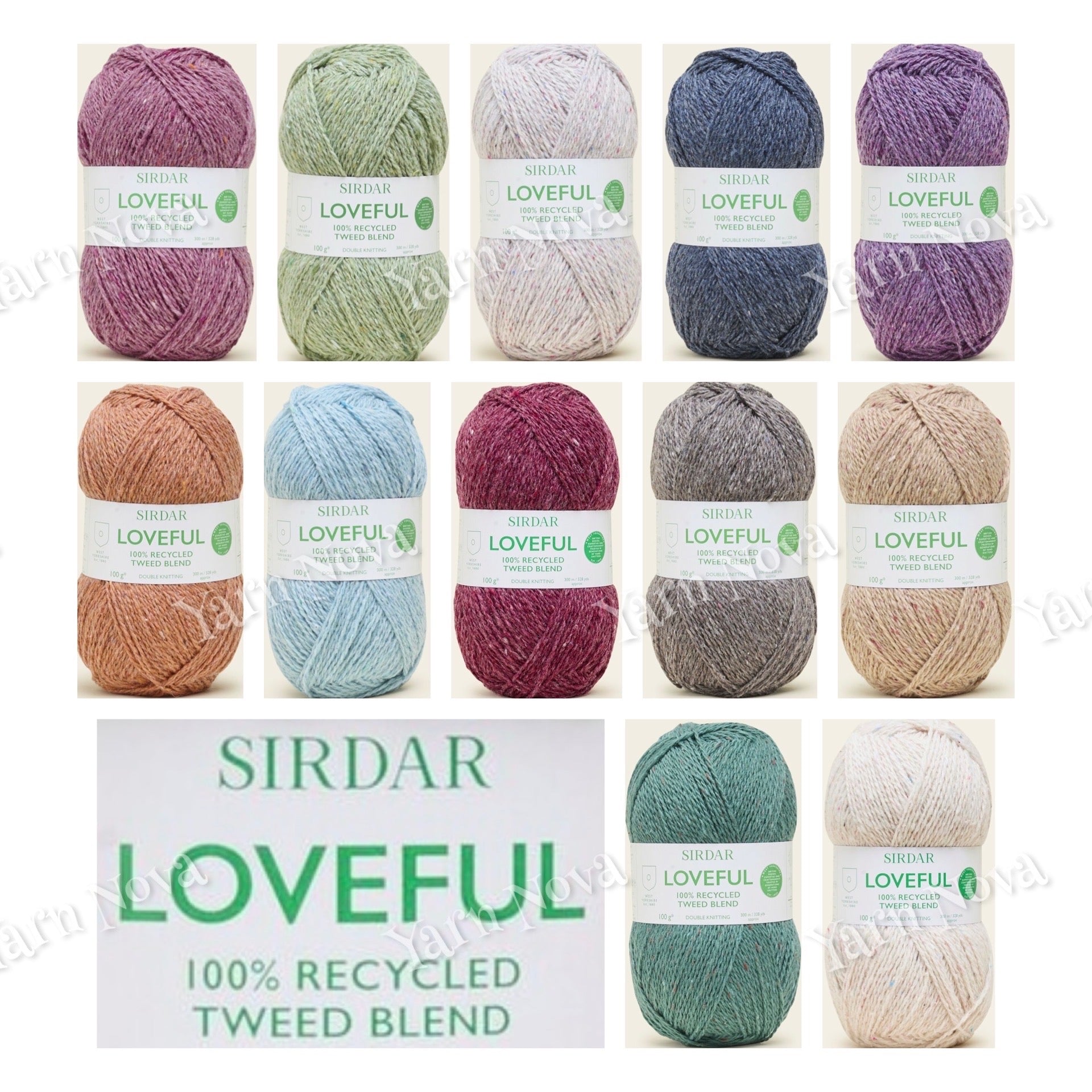 Sirdar Loveful Recycled DK Yarn – 100% Recycled Acrylic – 100g – All Colours – Crochet & Knitting