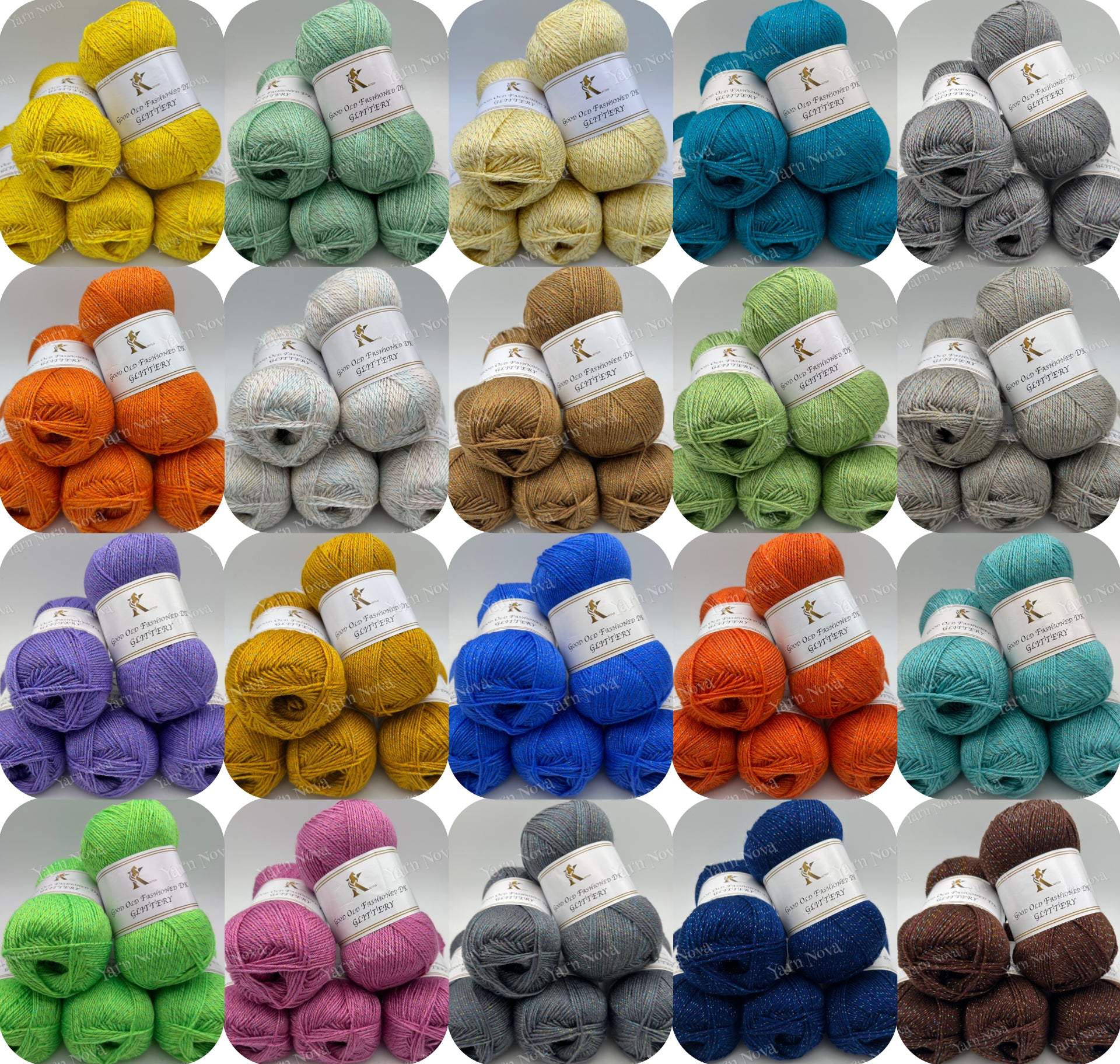 Knitco Glittery DK Yarn All Colours 