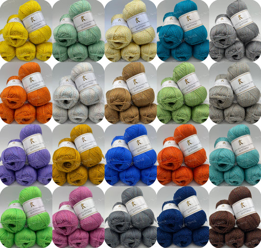 Knitco Glittery DK Yarn All Colours 
