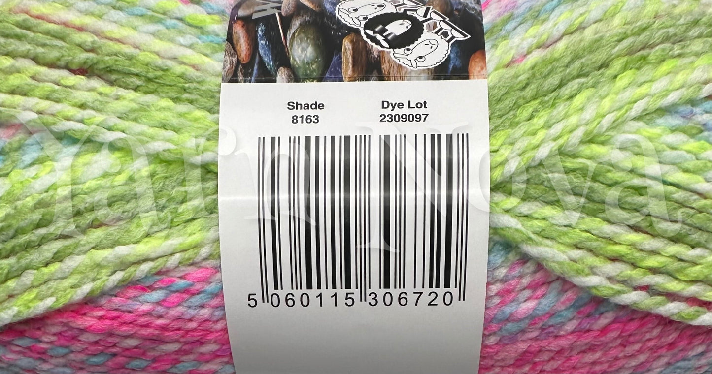 Woolcraft Pebble Chunky Knitting Crochet Yarn Wool - 200g - Choice 40+ Colours -
