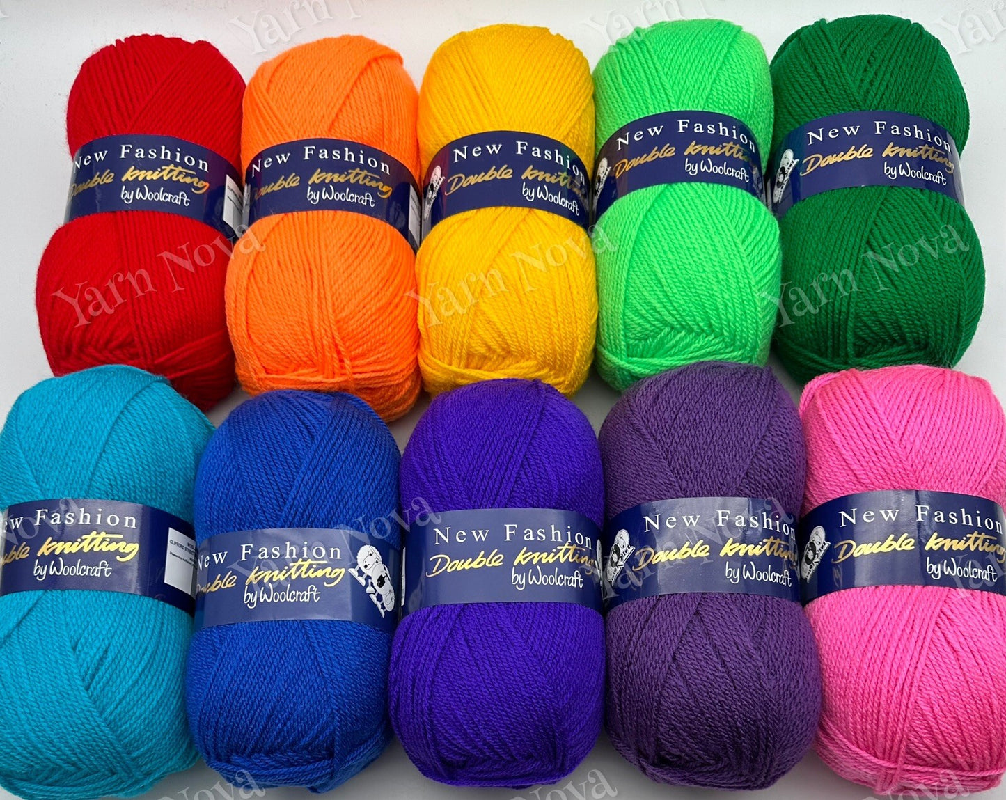 New Fashion Colourways DK Knitting Crochet Yarn Wool - 10 x 100g Balls - Rainbow