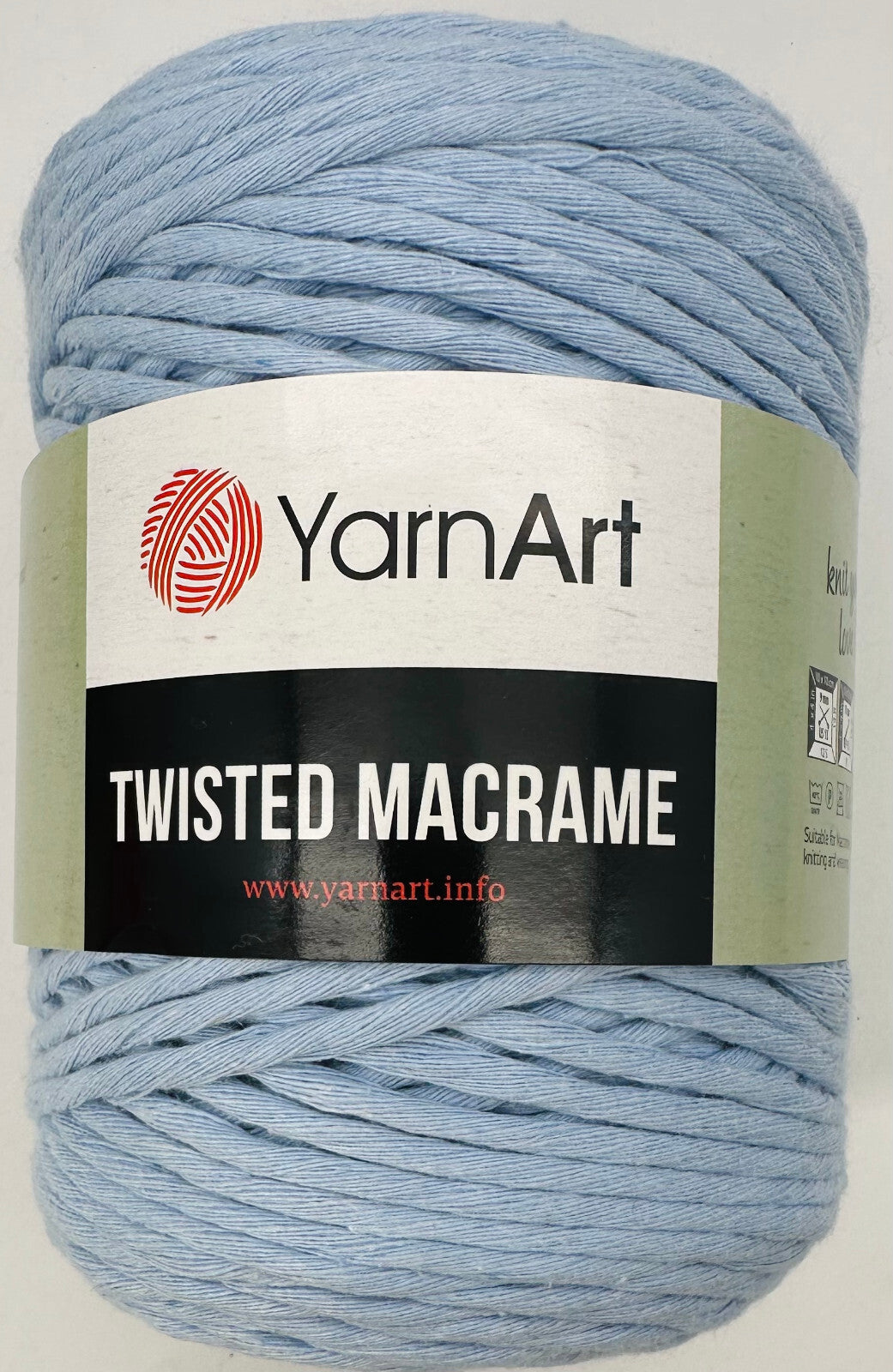 YarnArt Twisted Macrame Cord 4mm Single Twist Crochet Macrame Cord - 500g Rolls