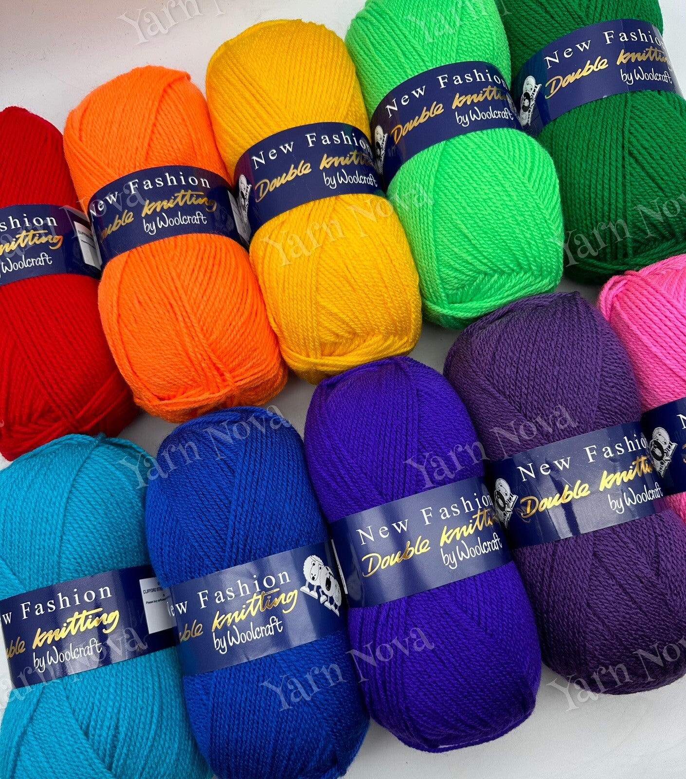 New Fashion Colourways DK Knitting Crochet Yarn Wool - 10 x 100g Balls - Rainbow