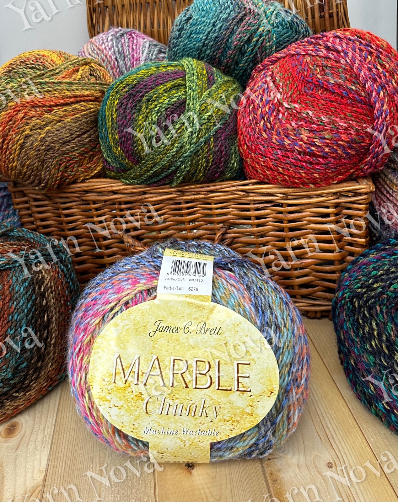 Marble Chunky Knitting Crochet Yarn Wool -James C Brett 200g Balls - All Colours