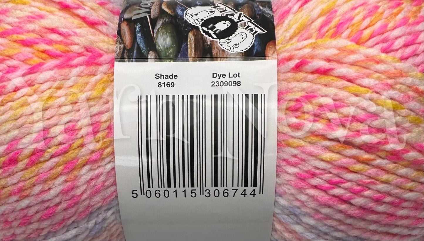 Woolcraft Pebble Chunky Knitting Crochet Yarn Wool - 200g - Choice 40+ Colours -