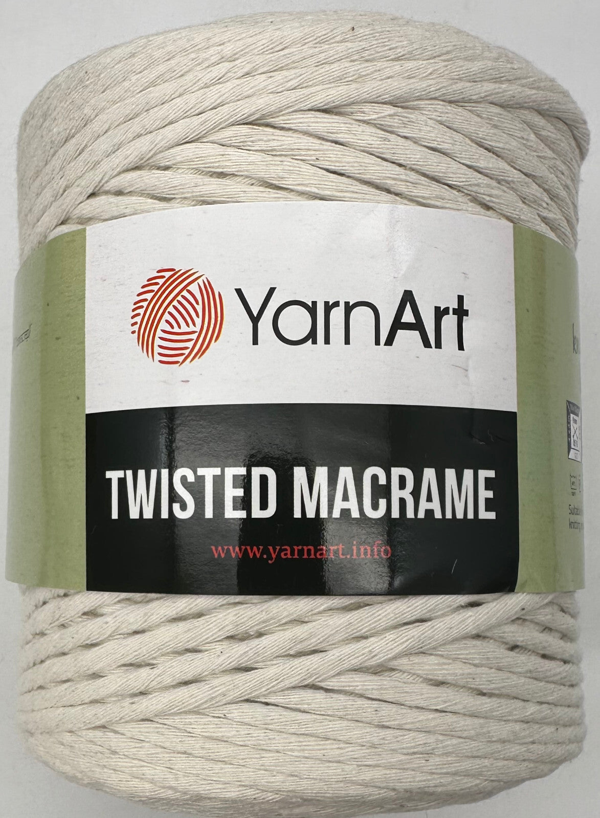 YarnArt Twisted Macrame Cord 4mm Single Twist Crochet Macrame Cord - 500g Rolls
