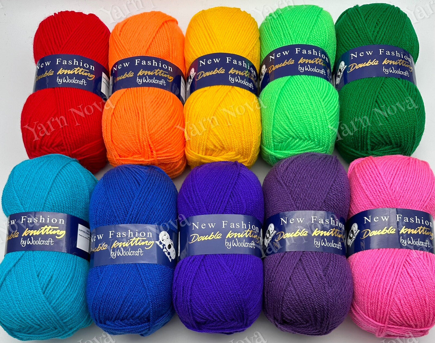 New Fashion Colourways DK Knitting Crochet Yarn Wool - 10 x 100g Balls - Rainbow