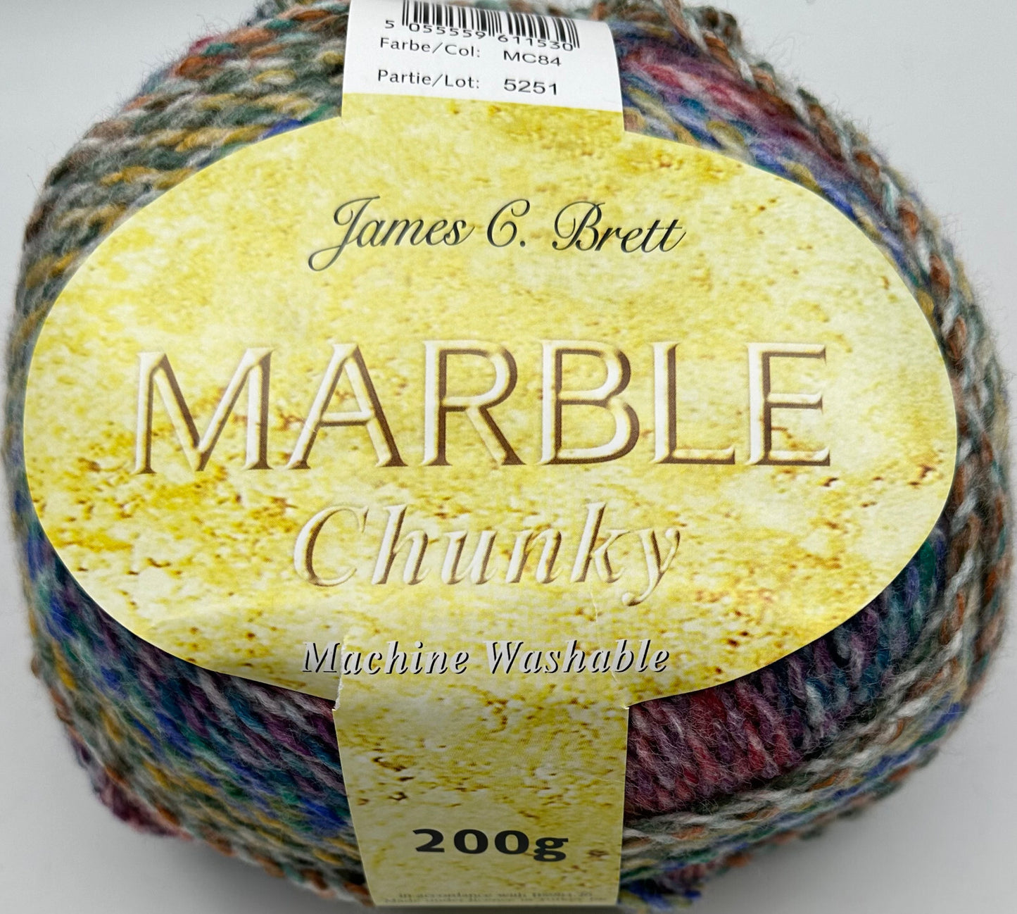 Marble Chunky Knitting Crochet Yarn Wool -James C Brett 200g Balls - All Colours