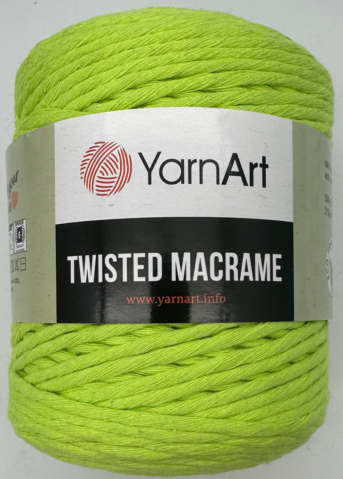 YarnArt Twisted Macrame Cord 4mm Single Twist Crochet Macrame Cord - 500g Rolls