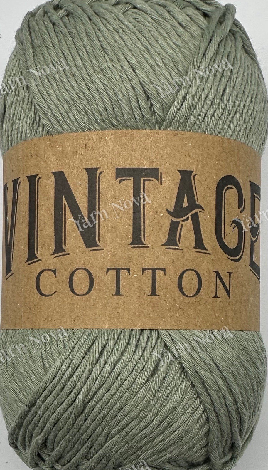 Vintage Cotton Knitting Crochet Yarn Wool - 5x100g Balls - V70 Light Sage Green