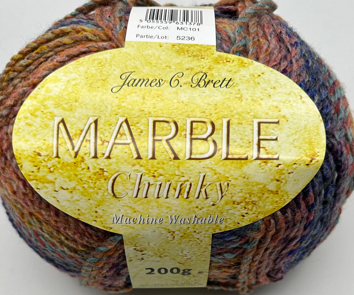 Marble Chunky Knitting Crochet Yarn Wool -James C Brett 200g Balls - All Colours