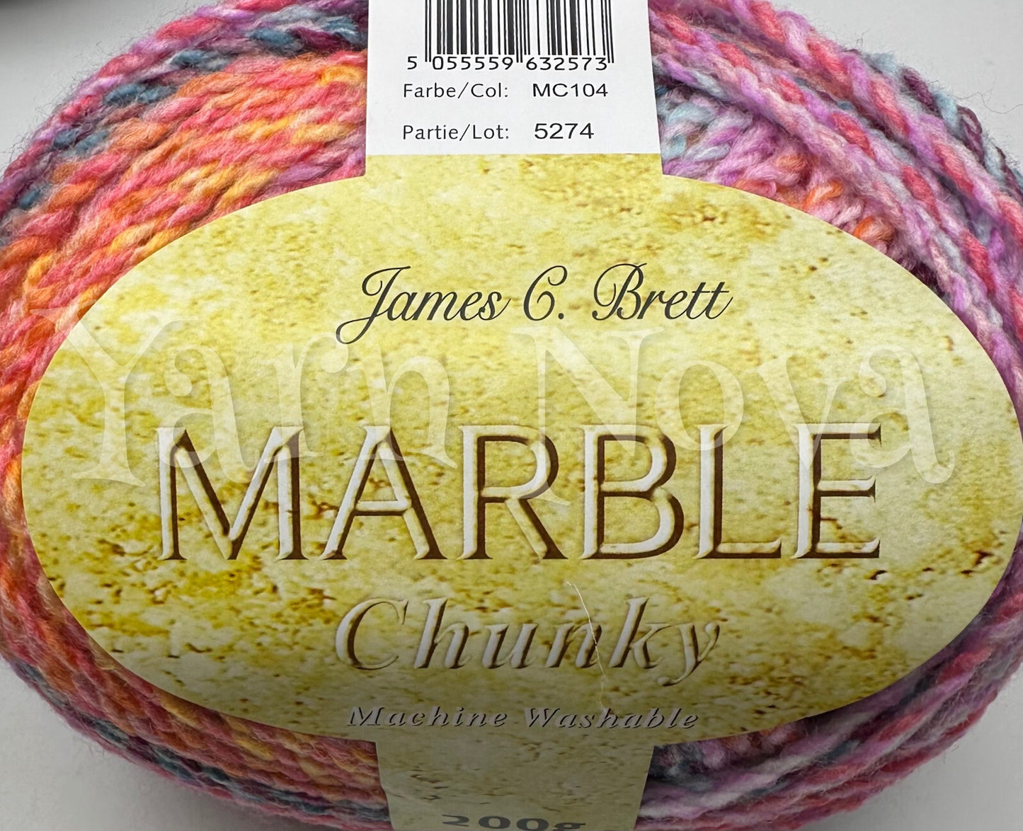 Marble Chunky Knitting Crochet Yarn Wool -James C Brett 200g Balls - All Colours