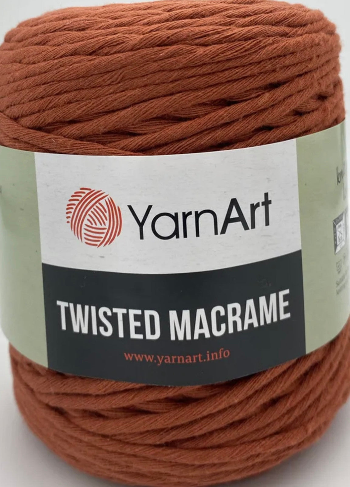 YarnArt Twisted Macrame Cord 4mm Single Twist Crochet Macrame Cord - 500g Rolls