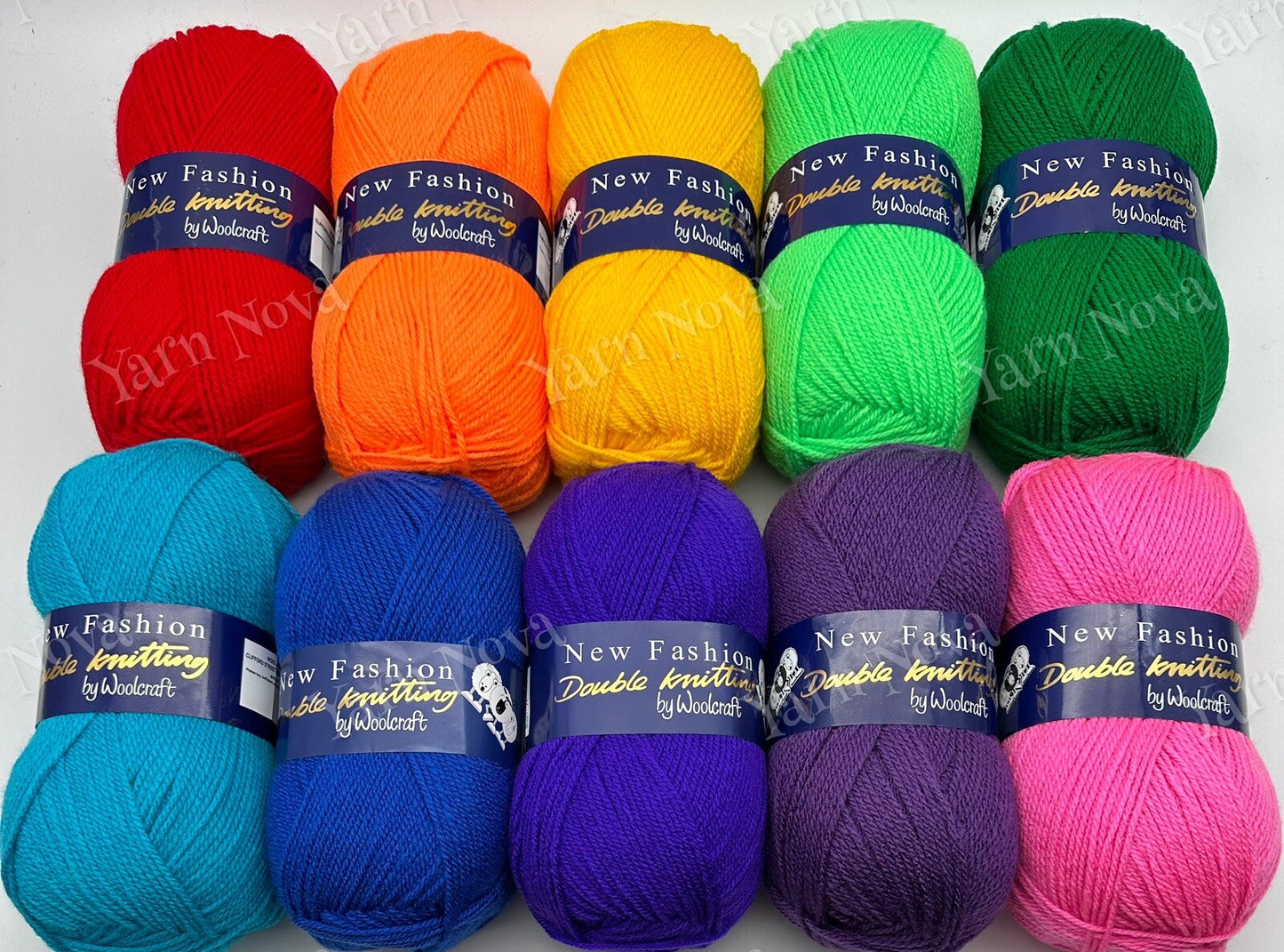 New Fashion Colourways DK Knitting Crochet Yarn Wool - 10 x 100g Balls - Rainbow