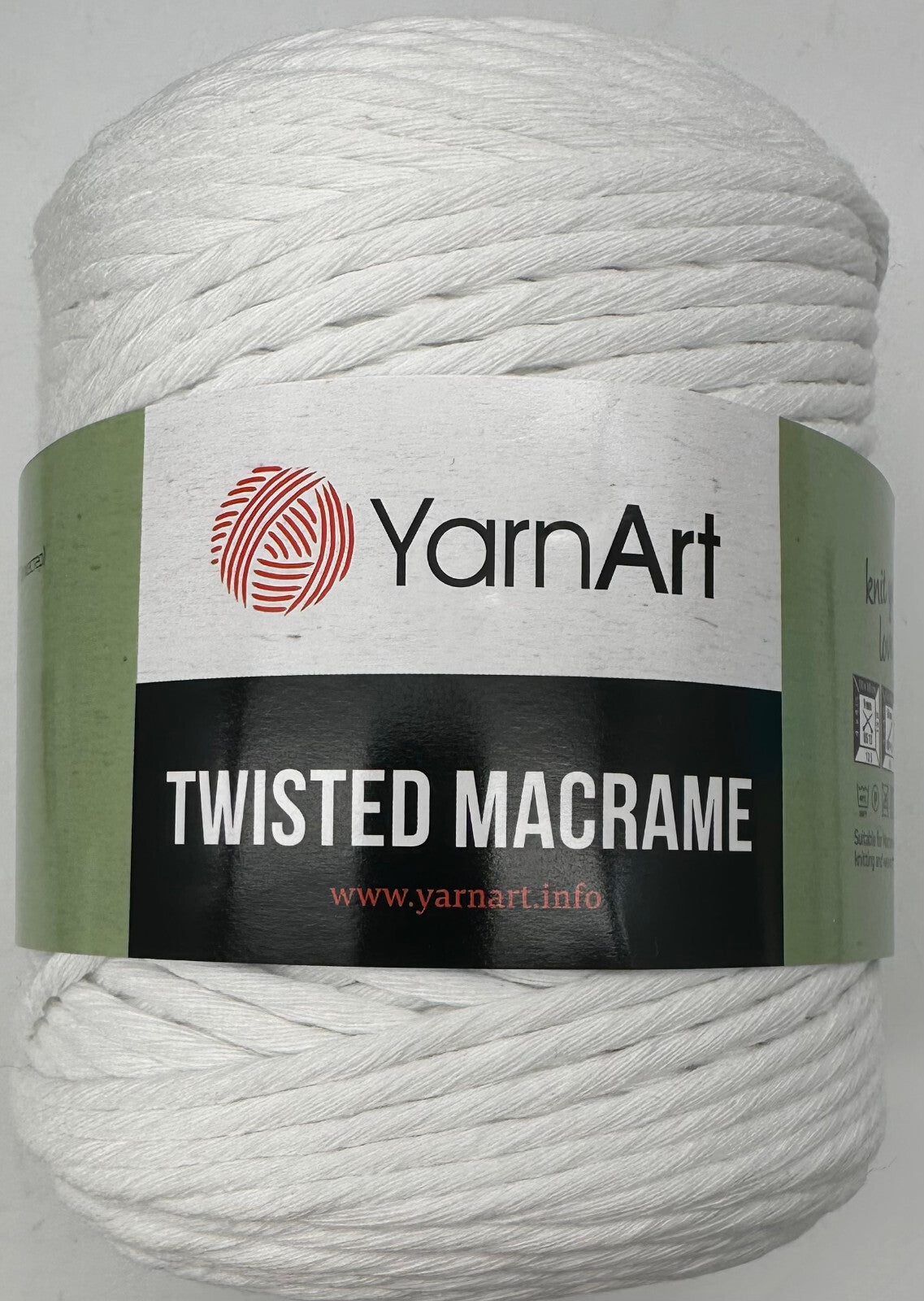 YarnArt Twisted Macrame Cord 4mm Single Twist Crochet Macrame Cord - 500g Rolls