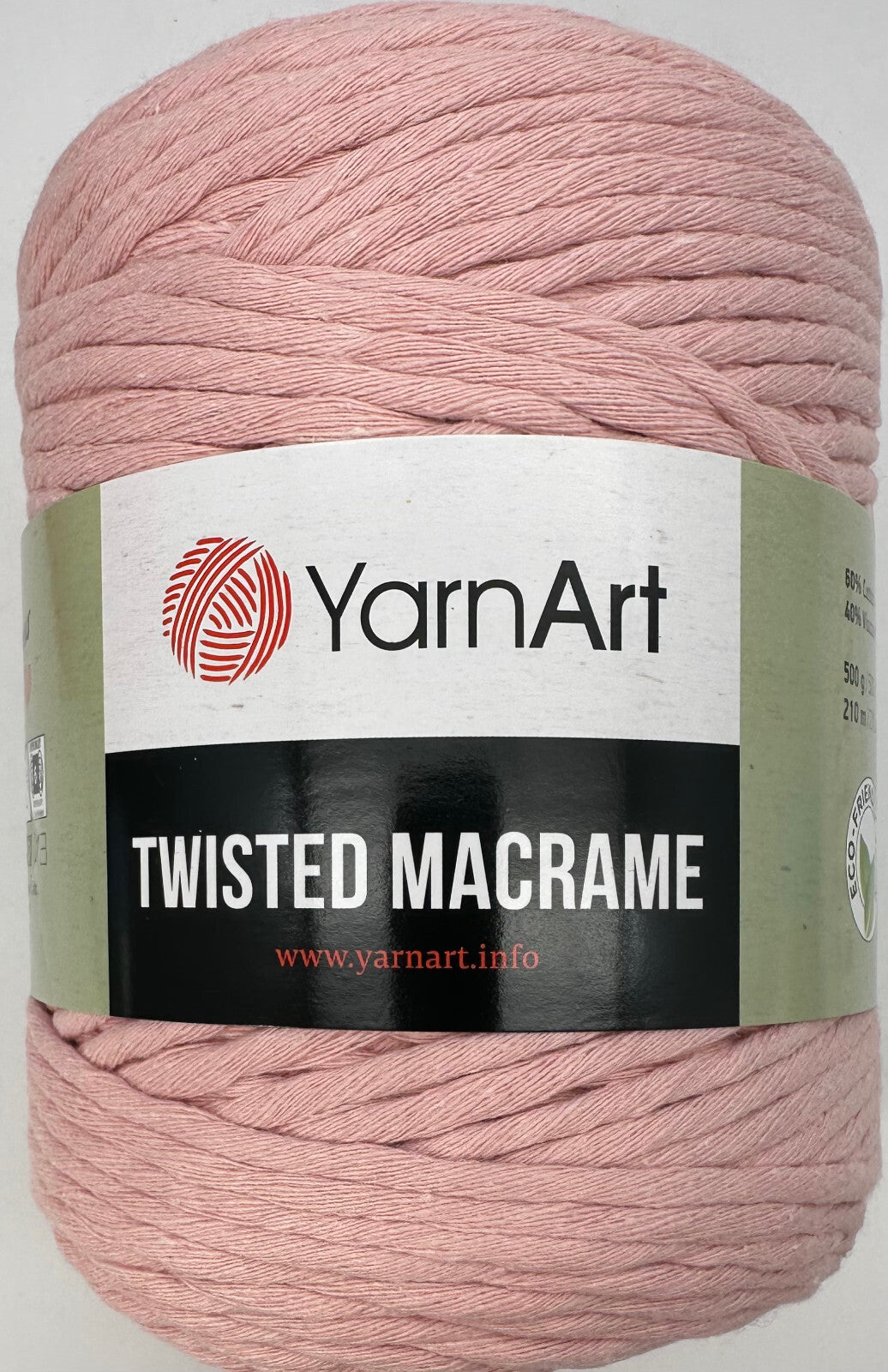 YarnArt Twisted Macrame Cord 4mm Single Twist Crochet Macrame Cord - 500g Rolls
