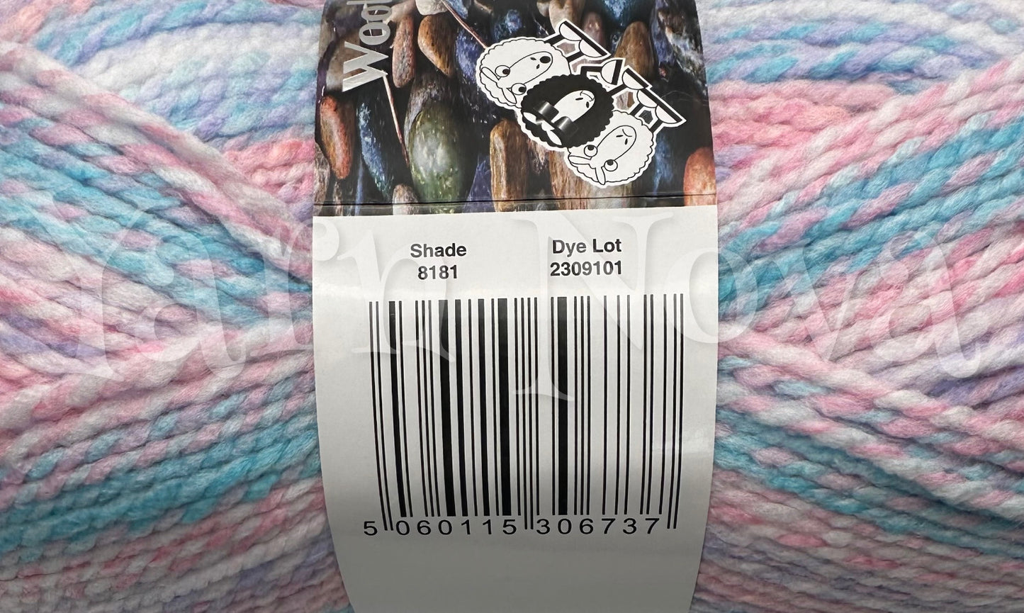 Woolcraft Pebble Chunky Knitting Crochet Yarn Wool - 200g - Choice 40+ Colours -