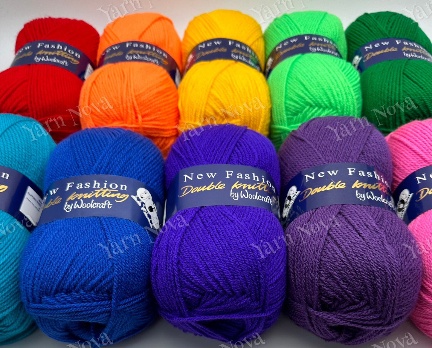 New Fashion Colourways DK Knitting Crochet Yarn Wool - 10 x 100g Balls - Rainbow