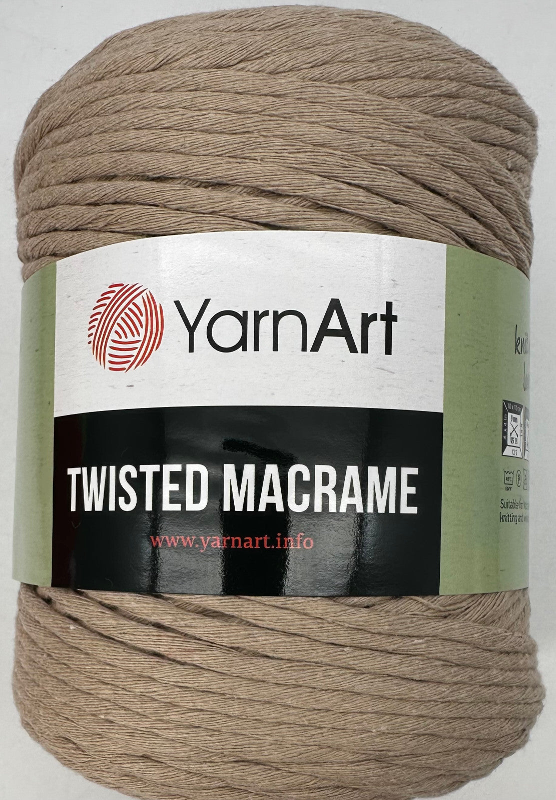YarnArt Twisted Macrame Cord 4mm Single Twist Crochet Macrame Cord - 500g Rolls