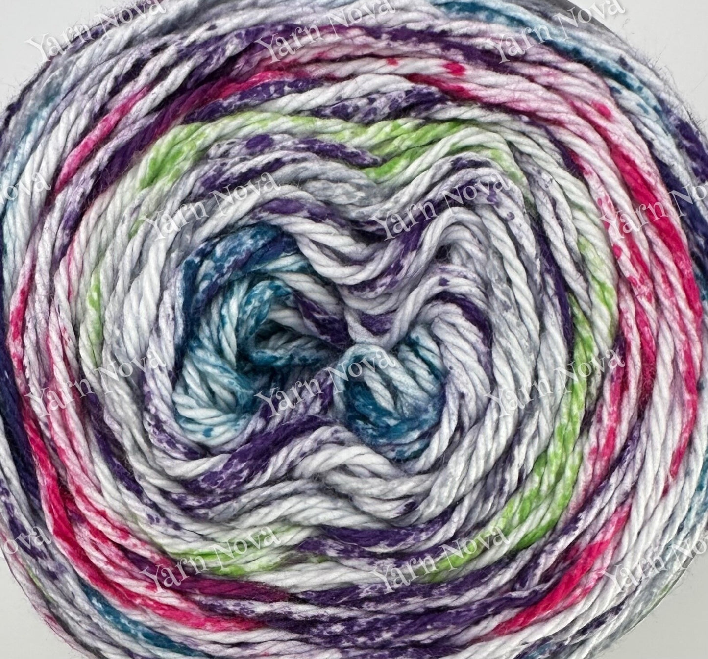 James C Brett Cotton Waves Variegated Knitting Crochet Yarn Wool DK - 100g Cake