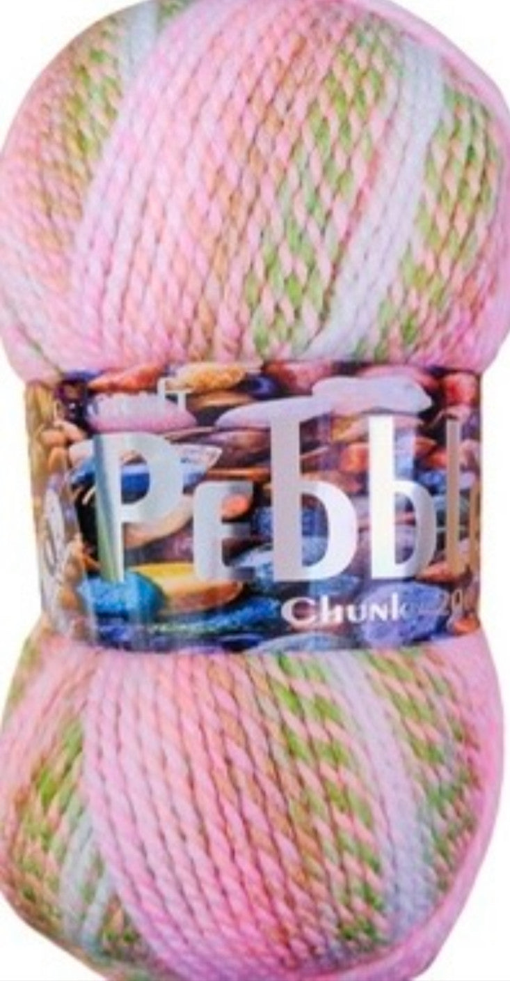 Woolcraft Pebble Chunky Knitting Crochet Yarn Wool - 200g - Choice 40+ Colours -